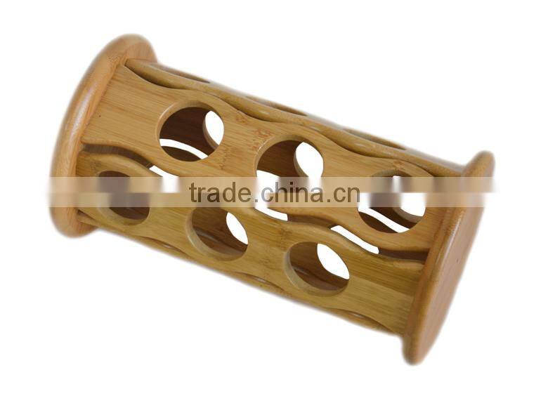 DT014/Bamboo Wooden Salt Pepper Surgar Spice Glass Bottle Jar Shaker Holder Rack