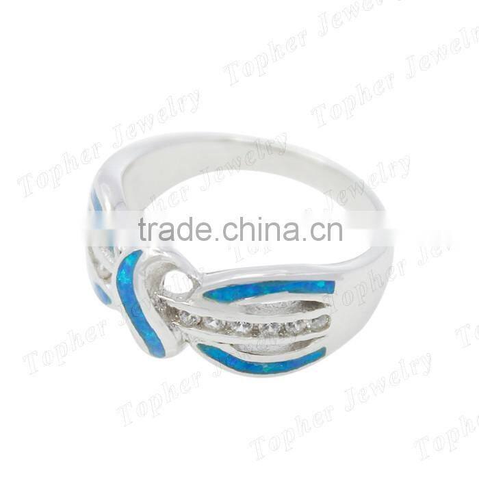 fashion girl`s ring silver opal ring