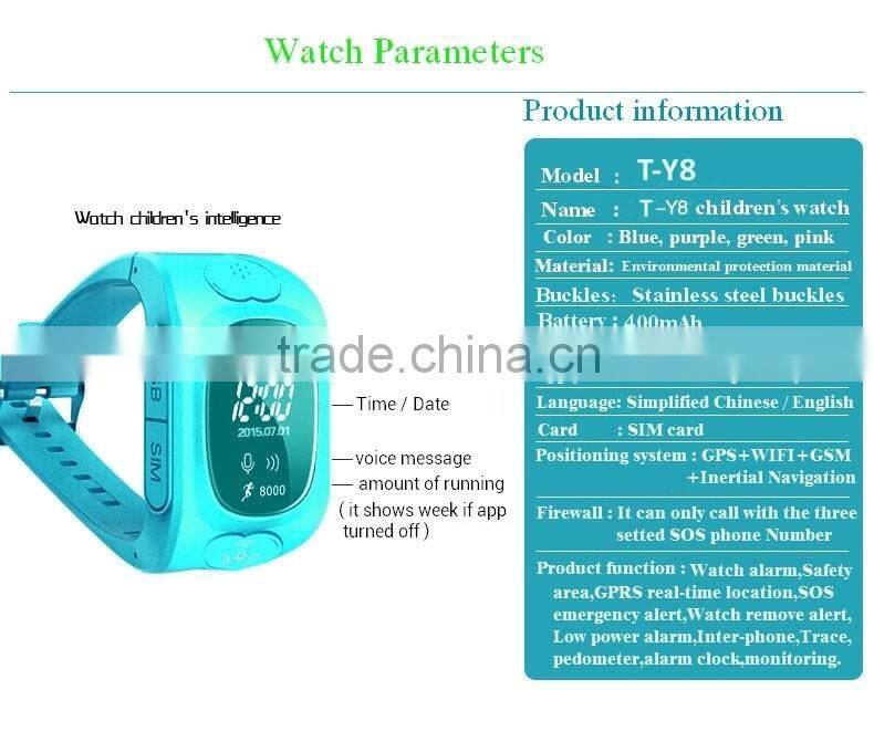 Hot sale emergency children Kids waterproof GPS tracker security smart wrist watch