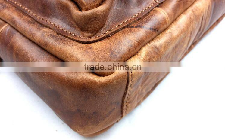 2016 Cowhide leather shoulder bags for men