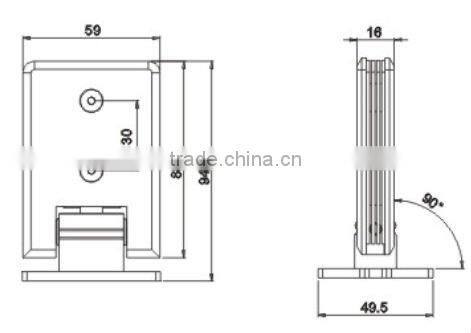 Glass hinge