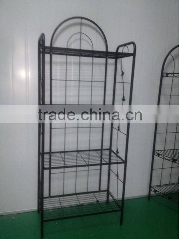 Iron wire open 4 tier stainless steel file document shelf PF-E648