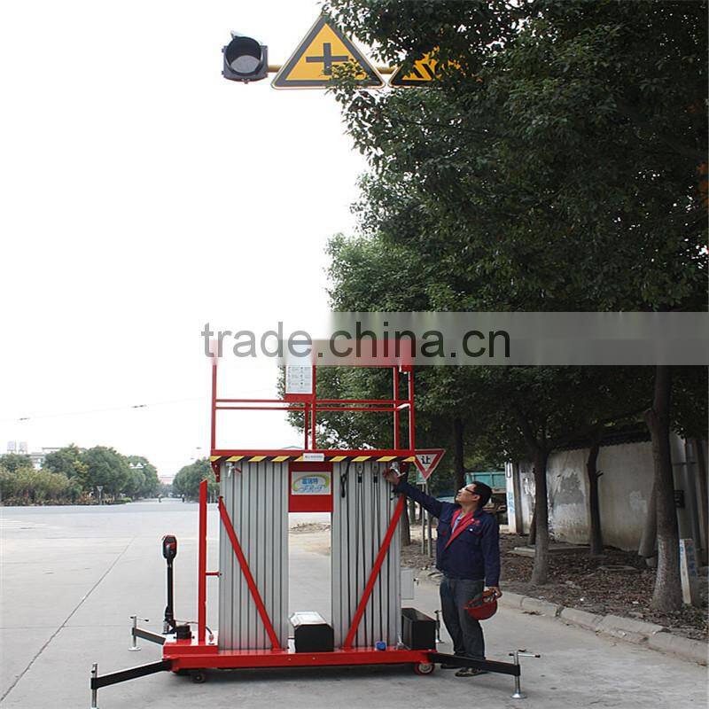 10m single aluminum mast lift man lift platform hydraulic vertical platform lift