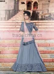 Obligingness Brown Raw Silk Lehenga Choli/indian lehenga online shopping