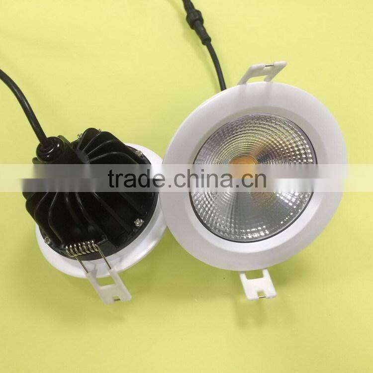 Square led ceiling lamp Waterproof IP65 COB led down lamp 12W 15W high CRI>80 white/black shell color