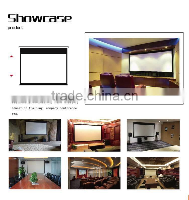 Competitive price electric projector screen automatic Projector Screen Wall Mounted Screen