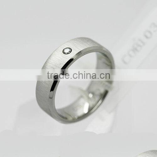 Cobalt CZ stone ring