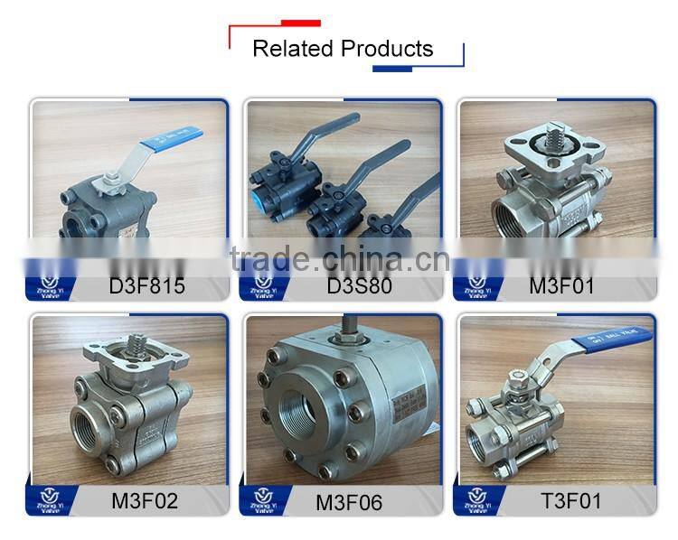 High Quality Competitive stainless steel three piece stainless steel ball valve