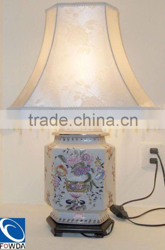 FOWDA High-grade and good quality pastoral style table lamp