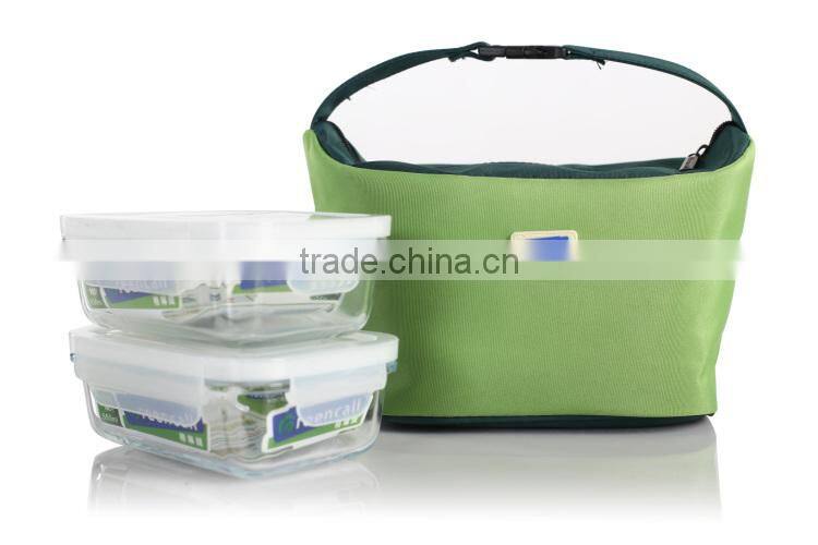 2pcs hot sale glass food storage container set lunch box set