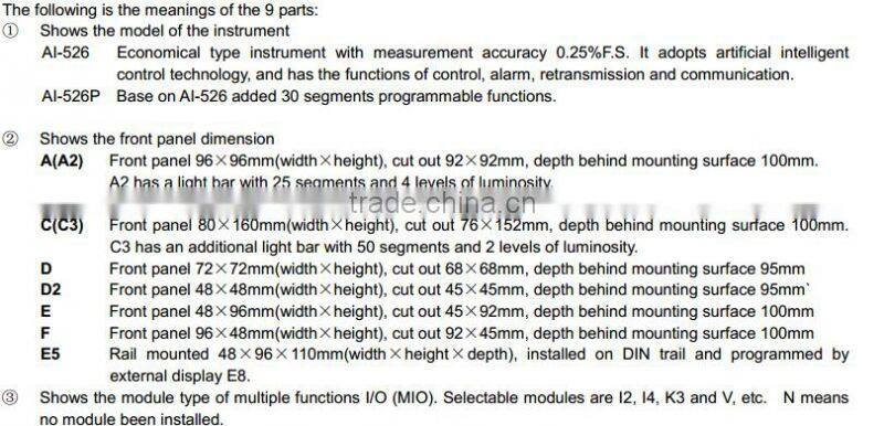 YUDIAN AI-526P RS485 Modbus Intelligent Industrial Programmable Logic PID Temperature Controller