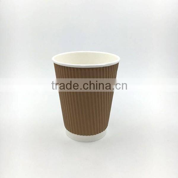 400ml hot drinking disposable ripple wall paper cup