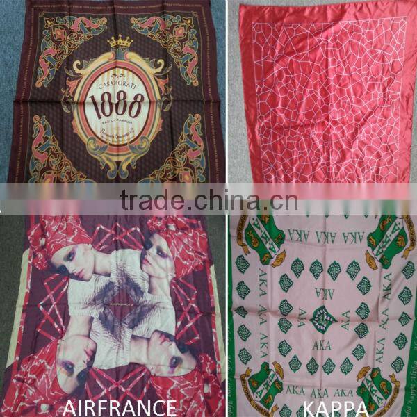 Chinese Customized Digital Print 100% Silk Scarf Hua0915-10