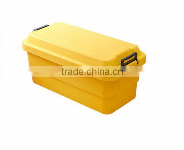 Rectangle plastic storage box with lid and handle