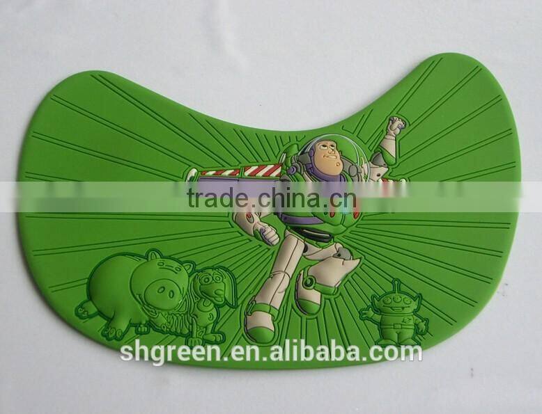 Soft company name rubber patch with sewing on
