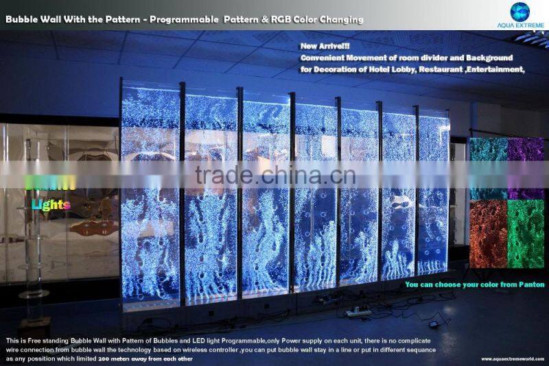 Digital Control LED water bubble wall , Computer Programe Dancing LED Bubble