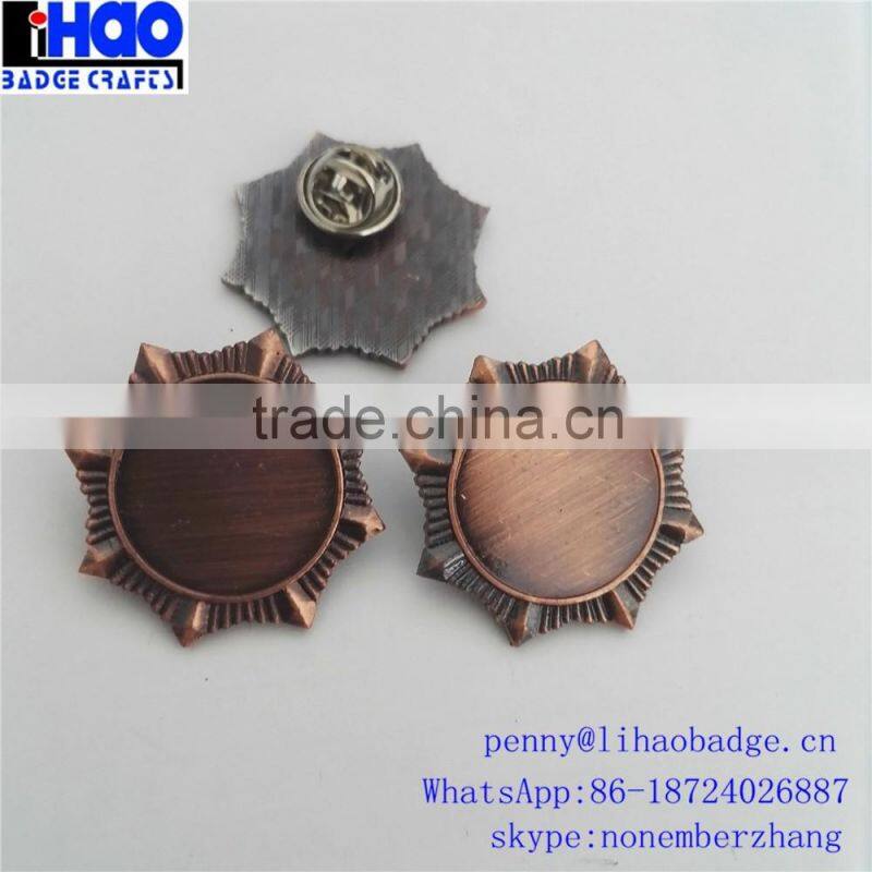 custom made metal badges Creative Blank Metal Lapel Pin Badge