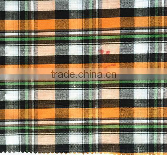 100%cotton Yarn dyed plaid stock fabric for shirt
