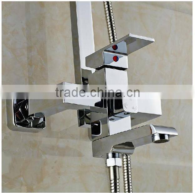 Classic Brass Finish Inspired Tub shower set for faucet with Shower Head + Hand Shower