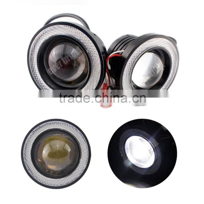 Car led fog headlight COB daytime running light 10w angel eyes fog lamp