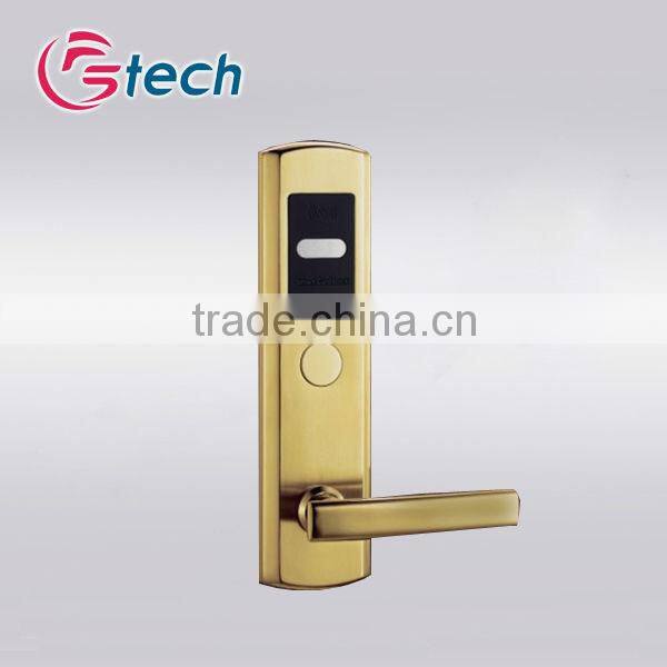Stainless steel PVD hotel locks rfid m1 hotel door lock