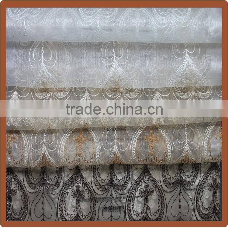 China Supplier European design Mulit-color window cotton curtain ready made