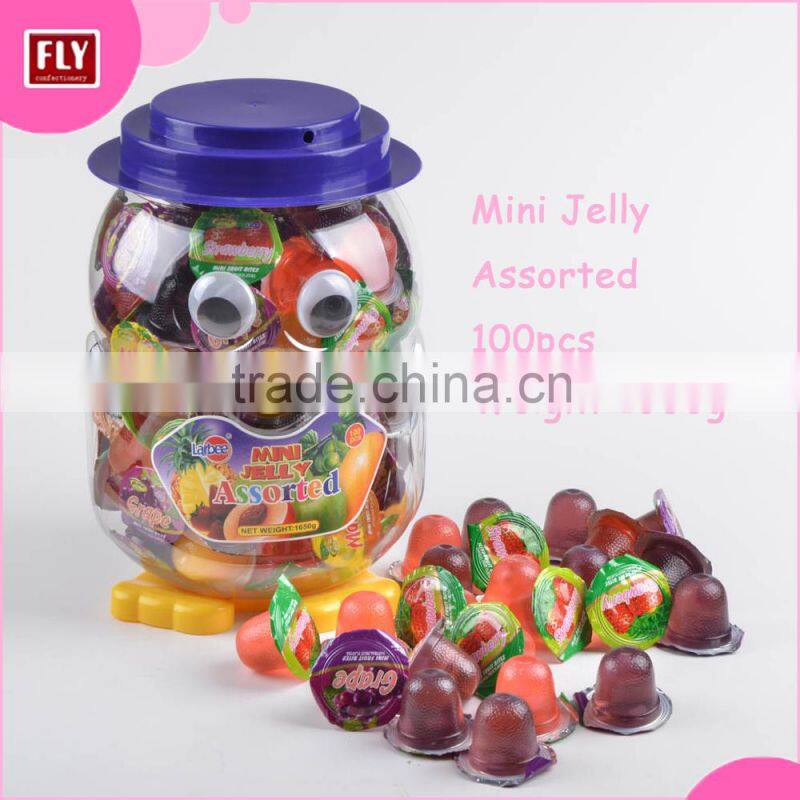 Natural Flavour Assorted Mini Fruit Jelly&Pudding in Jar