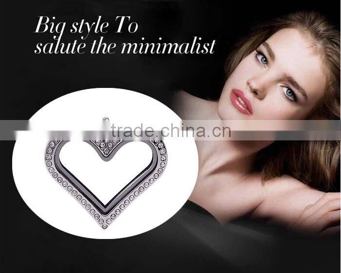 2016 Austrian crystal love heart locket European Design high end fashion jewelry