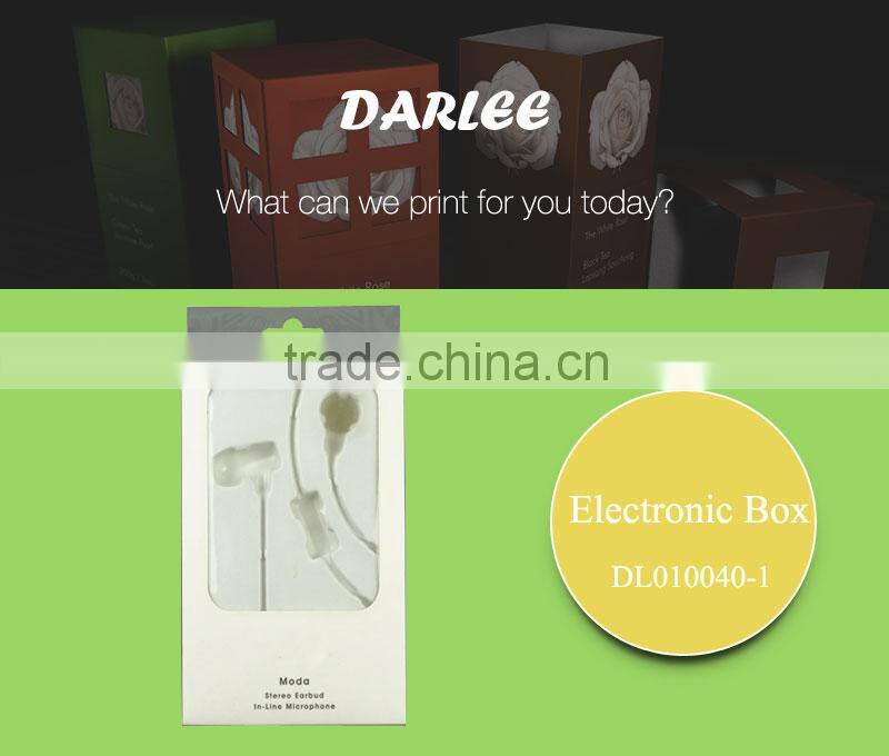 Wholesale colorful custom logo recyclable electronic products package with hang hole