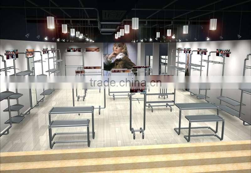 Metal Garment Display Rack /Movable Garment Display Rack