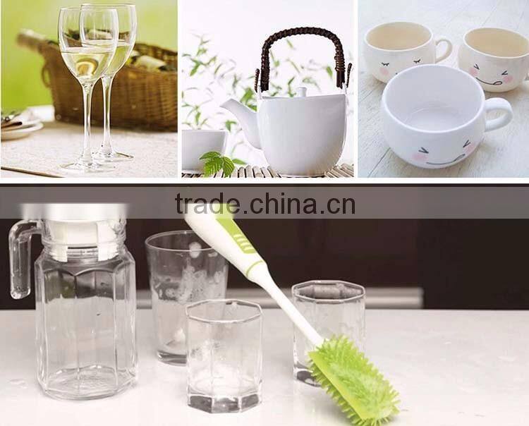 Nano Deep Handheld Kitchen Plastic Long Handle Wash Cup Silicone Cleaning Bottle Brush
