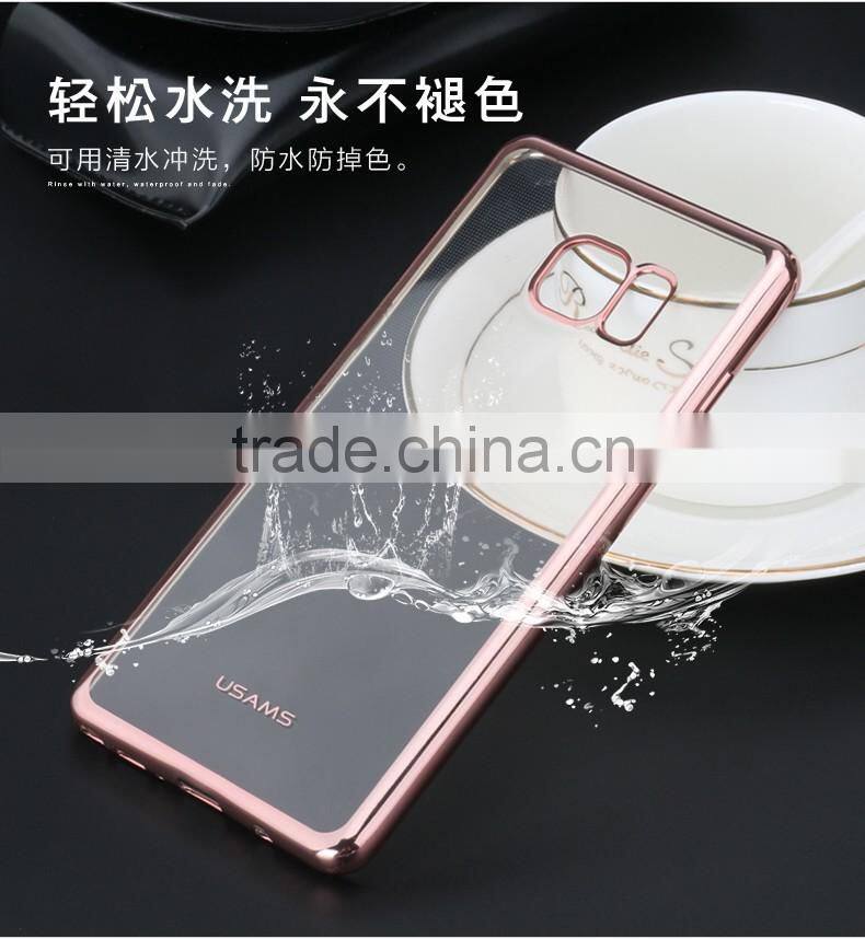 2016 Newest Original USAMS electroplate Plating TPU and ultra thin transparent Back Cover Case For Samsung Galaxy Note 7