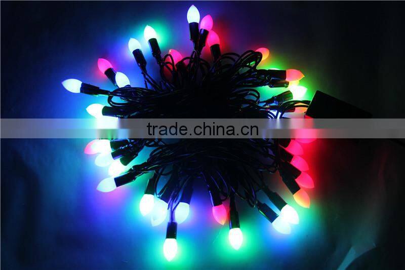 Christmas tree light with Chasing String 40 led and Cute Twinkle peach shape