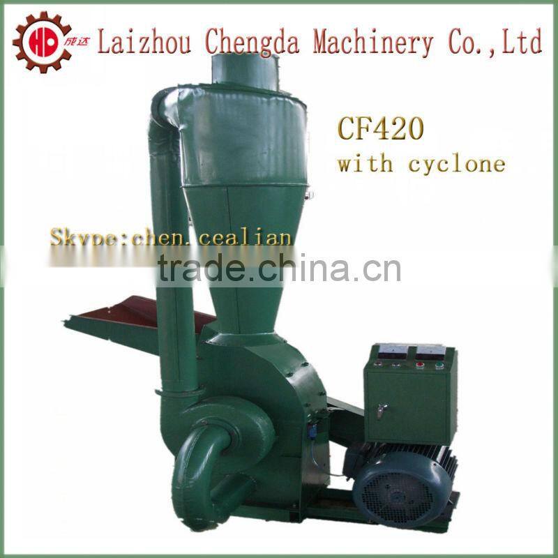 CF420A factory supply 55HP diesel engine tree branch crusher peanut shell hammer mill