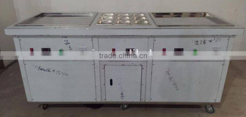 Top selling Double pan Commercial Fried ice cream machine price