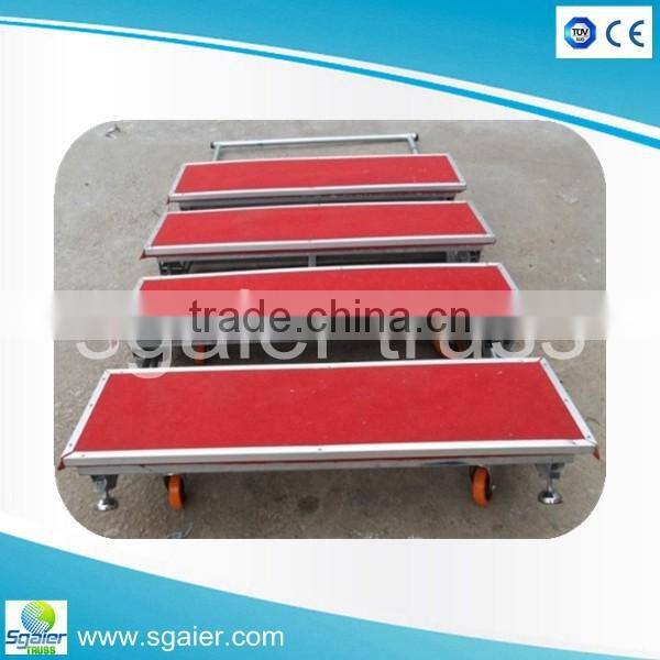 China supplier mobile portable stage platform choral risers for sale