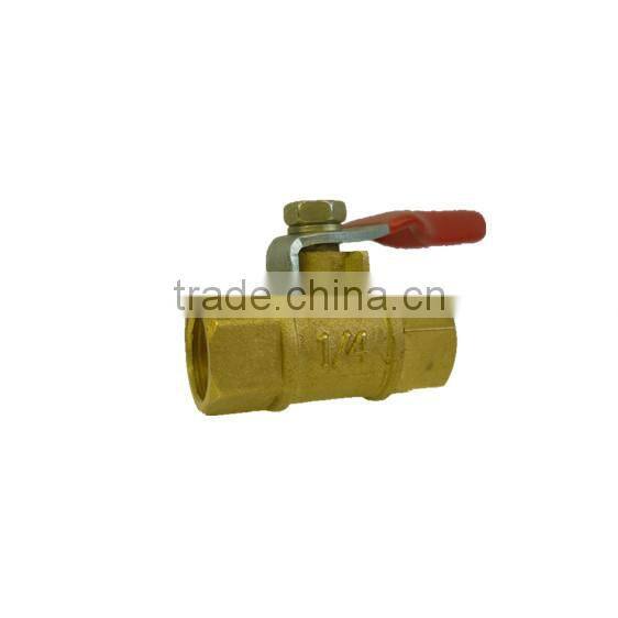 1/4" 3/8" 1/2"hot sale double male thread brass ball valve