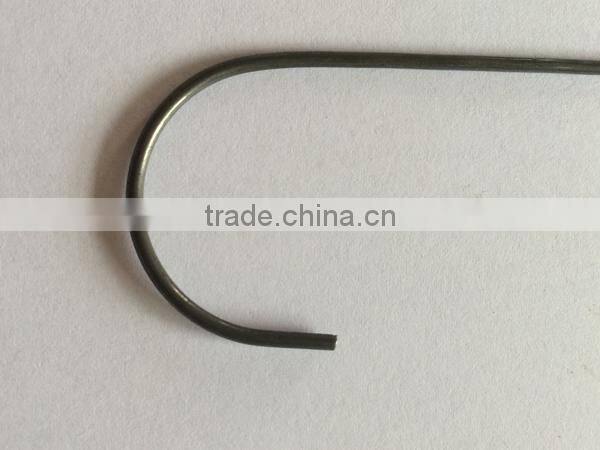 0.076"wire diameter length spring steel wire form 8" length CV power coating hook