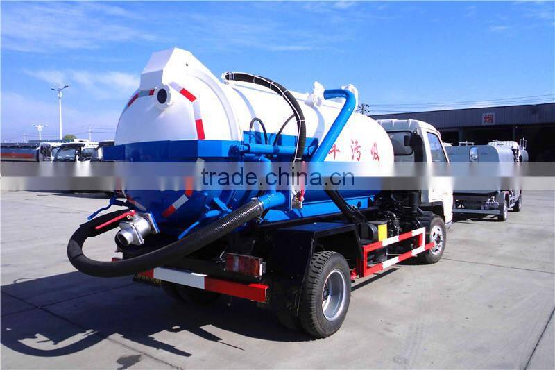 Famous forland 3000l vacuum pump suction sewage truck for sucking waste