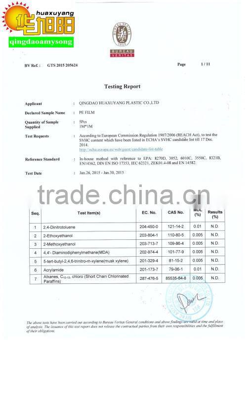 PE materials Construction plastic film