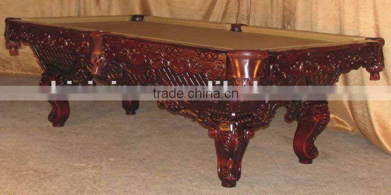 Antique classical wooen hand carving pool table,MOQ:1PCS(B68004)