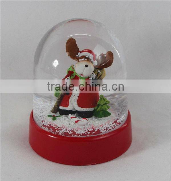 Plastic animal electric christmas snow globe