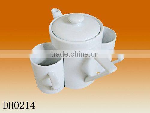 Custom logo wholesale ceramic tea pot , new design modern teapot set,teapot cup