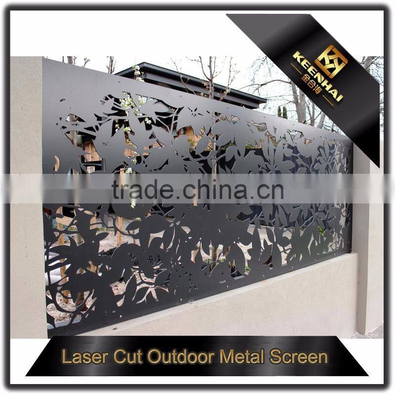 Villa Garden Decoration Powder Coated Laser Cut Metal Aluminum Garden Fence Panels