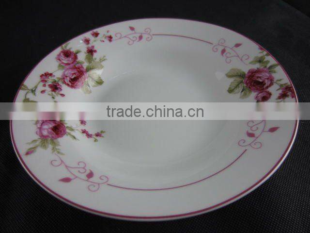 12 pcs dinnerware set with folower pattern decal