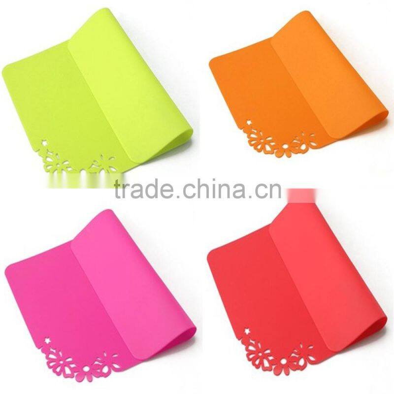 2014 colorized flowers Silicone Lace Mat