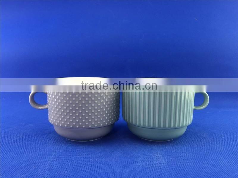 hot selling colorful stackable coffee mugs with rack