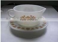 Hot sale solid color stoneware gravy boat