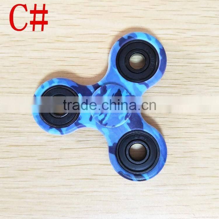 Promotional Stock Camo Color Tri-spinner Fidget Toy Finger Fidget Spinner Of Hand Fidget Spinner