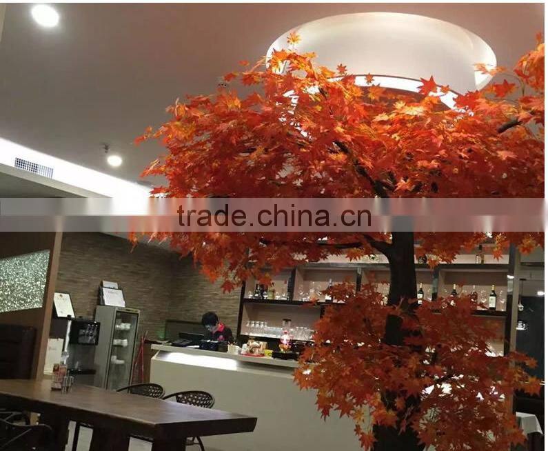 red artificial maple tree plastic maple tree/ fake maple tree decoration